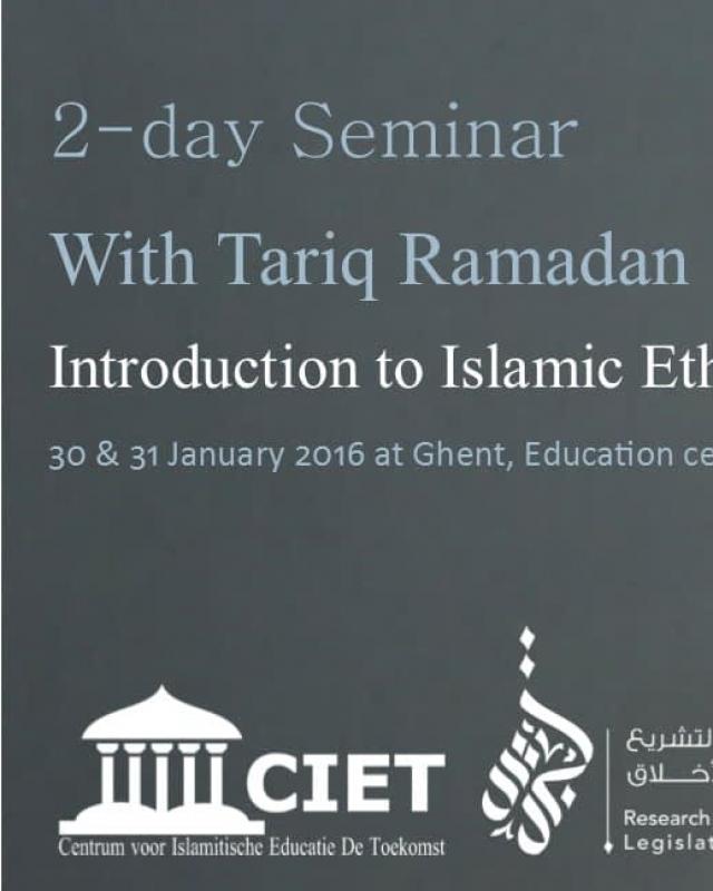 01/2016 Introduction to Islamic Ethics, Ghent, Belgium